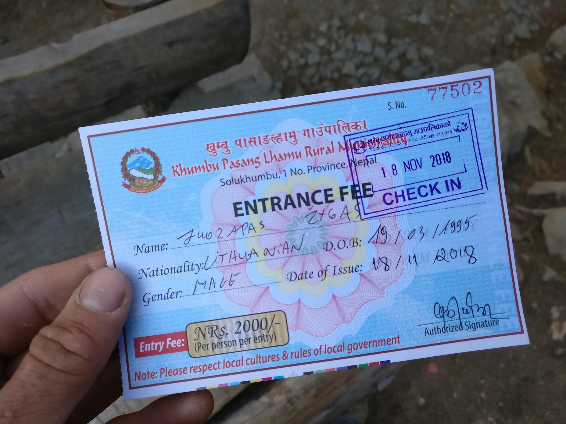 Types Of Permits Required for Everest Base Camp Trek