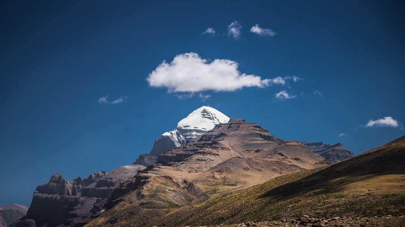 Mount Kailash Seen from the way to Darchen Tibet