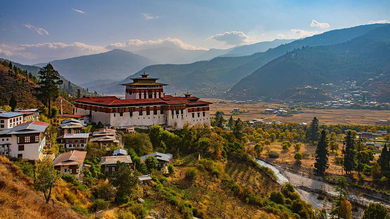 A Beautiful Tongsa Monastery in Bhutan