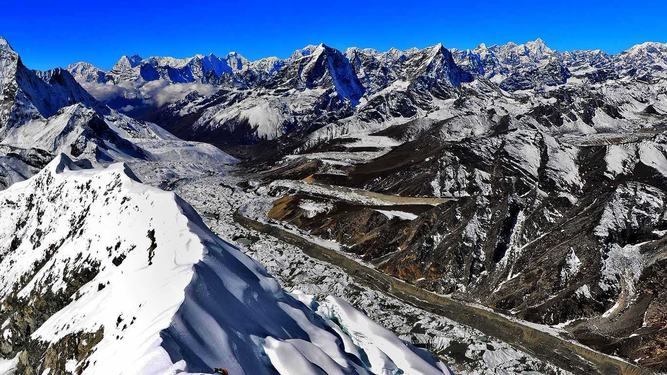 Himalayas seen from Island Peak Summit