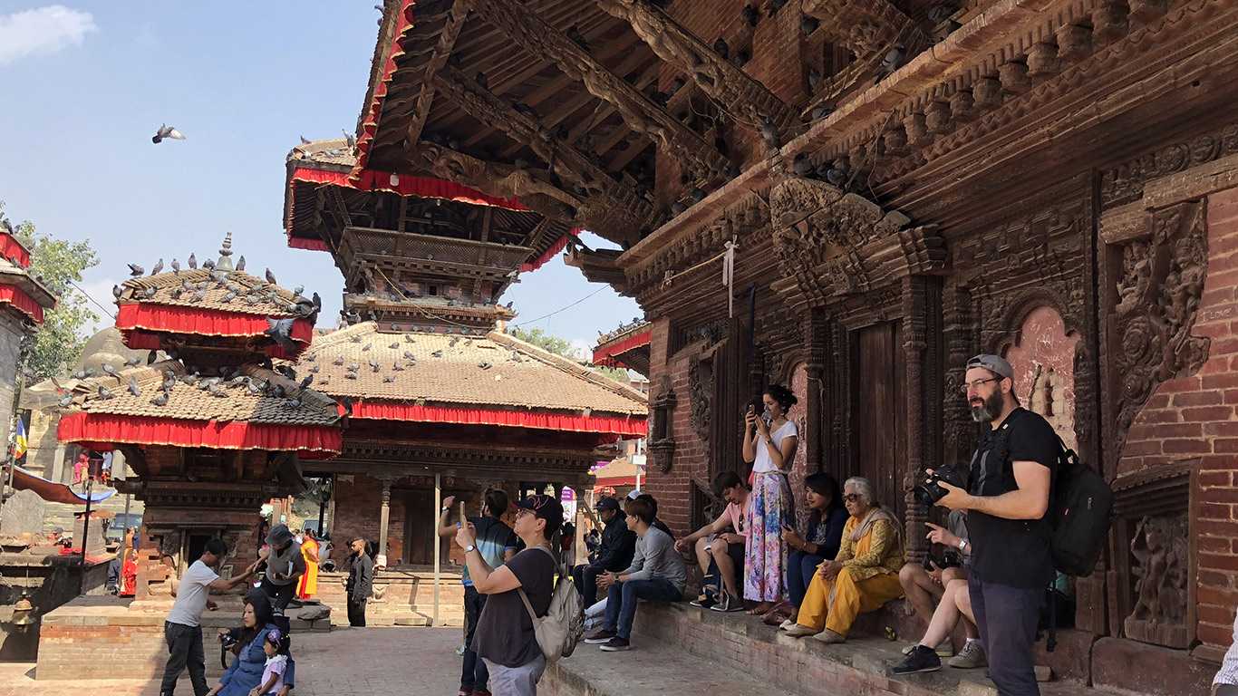 Kathmandu Durbar Square during the 2 weeks Nepal Bhutan Tour